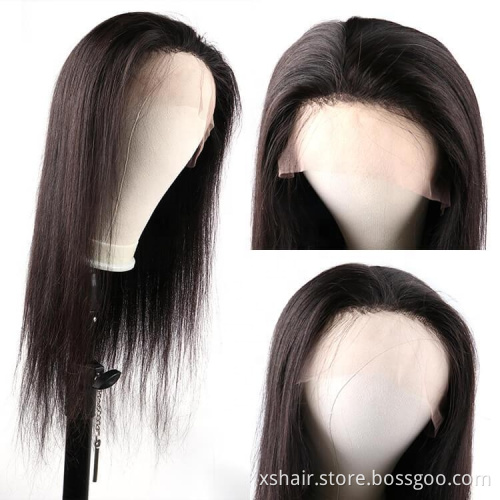 Brazilian Virgin Hair Vendor Transparent Lace Front Wig,150% 180% Density HD Full Lace Human Hair Wigs For Black Women